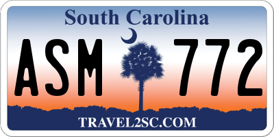 SC license plate ASM772
