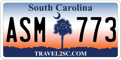 SC license plate ASM773