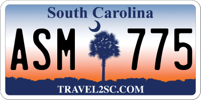 SC license plate ASM775