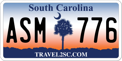 SC license plate ASM776