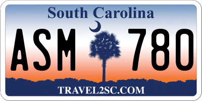 SC license plate ASM780