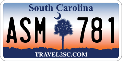 SC license plate ASM781