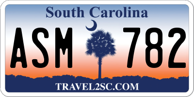SC license plate ASM782