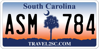 SC license plate ASM784