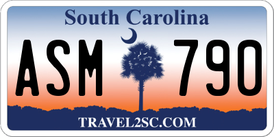 SC license plate ASM790