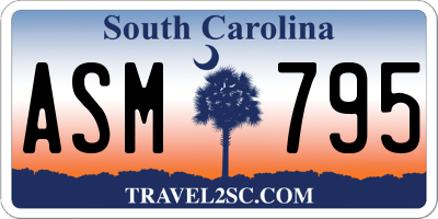 SC license plate ASM795