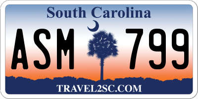 SC license plate ASM799