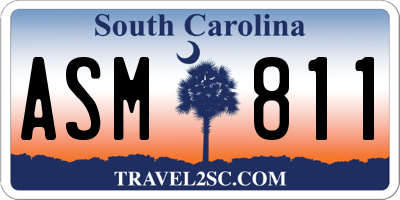 SC license plate ASM811