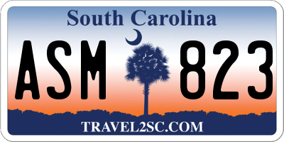 SC license plate ASM823