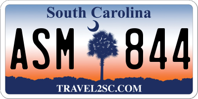 SC license plate ASM844