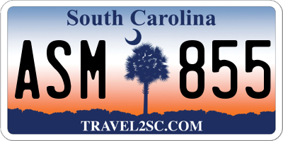 SC license plate ASM855