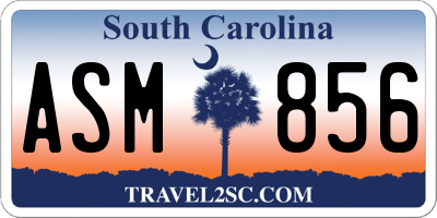 SC license plate ASM856