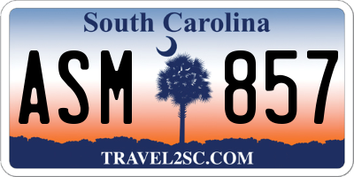 SC license plate ASM857