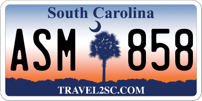 SC license plate ASM858