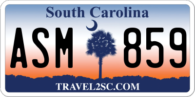 SC license plate ASM859