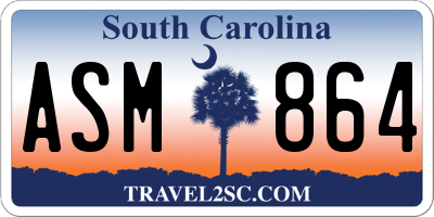 SC license plate ASM864