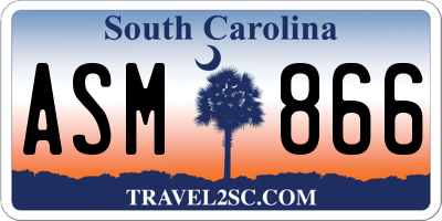 SC license plate ASM866