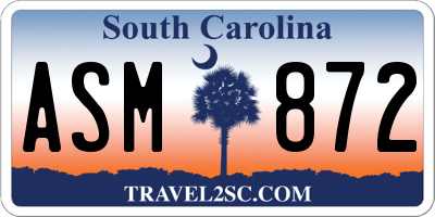 SC license plate ASM872