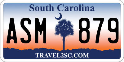 SC license plate ASM879