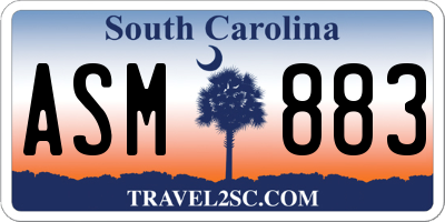 SC license plate ASM883
