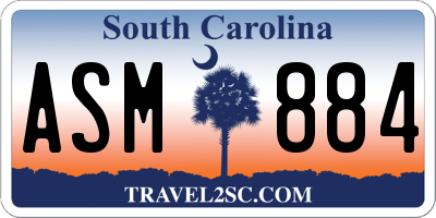 SC license plate ASM884