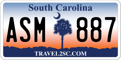 SC license plate ASM887