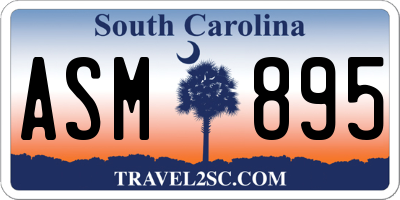 SC license plate ASM895