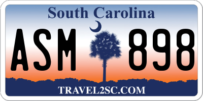 SC license plate ASM898