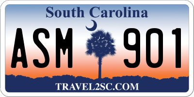 SC license plate ASM901