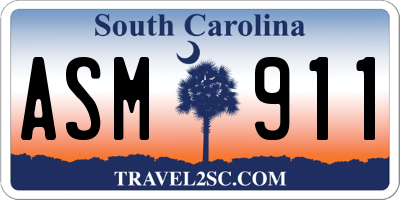 SC license plate ASM911