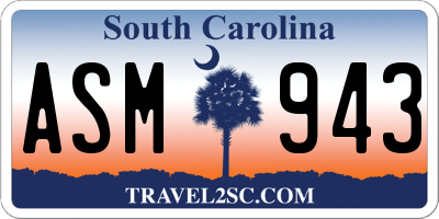 SC license plate ASM943