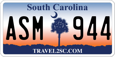 SC license plate ASM944