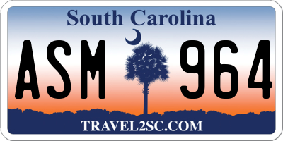 SC license plate ASM964