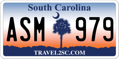 SC license plate ASM979