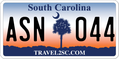 SC license plate ASN044