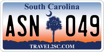 SC license plate ASN049