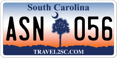 SC license plate ASN056