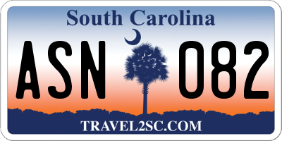 SC license plate ASN082