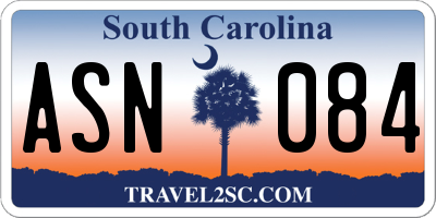 SC license plate ASN084