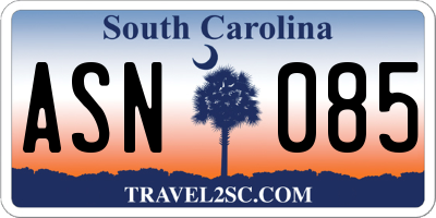 SC license plate ASN085