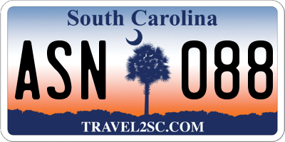 SC license plate ASN088