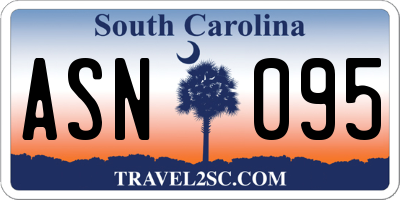 SC license plate ASN095