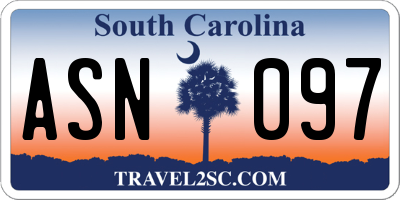 SC license plate ASN097