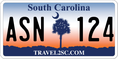 SC license plate ASN124