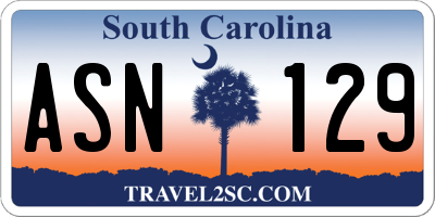 SC license plate ASN129
