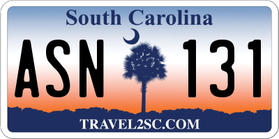 SC license plate ASN131