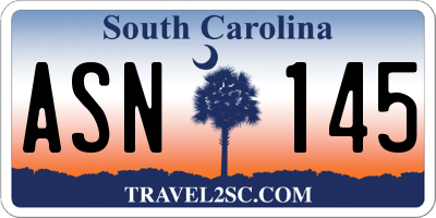 SC license plate ASN145