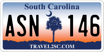 SC license plate ASN146