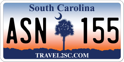 SC license plate ASN155