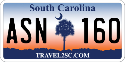 SC license plate ASN160